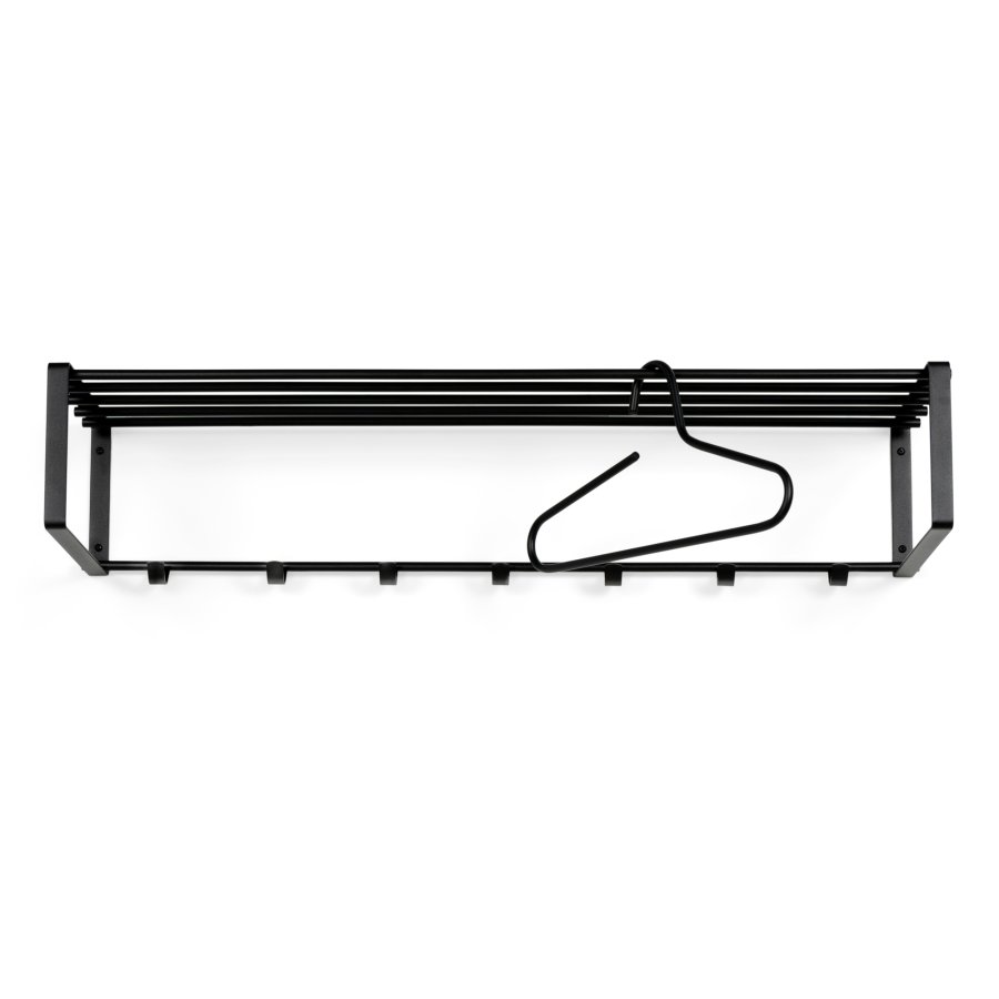 SPINDER DESIGN Rex 2 XL hattehylde, m. 7 knager - sort stl (B:100)