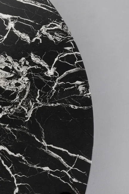 KARE DESIGN Schickeria sofabord, rund - sort marmorlook laminat og sort stl (110)