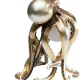 KARE DESIGN Animal Octopus bordlampe - hvid glas og guld polyresin