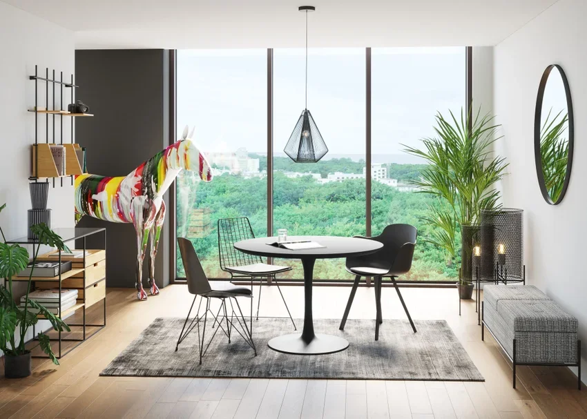 KARE DESIGN Schickeria sofabord, rund - sort MDF og sort stl (110)