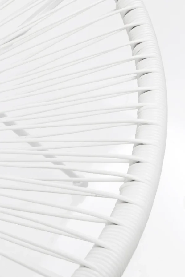 KARE DESIGN Acapulco White lnestol/havestol - hvid polyethylen og stl