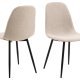 ACT NORDIC Celia spisebordsstol - beige stof og sort stl