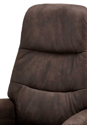 Delta recliner stol - brun-gr stof, m. armln