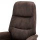 Delta recliner stol - brun-gr stof, m. armln