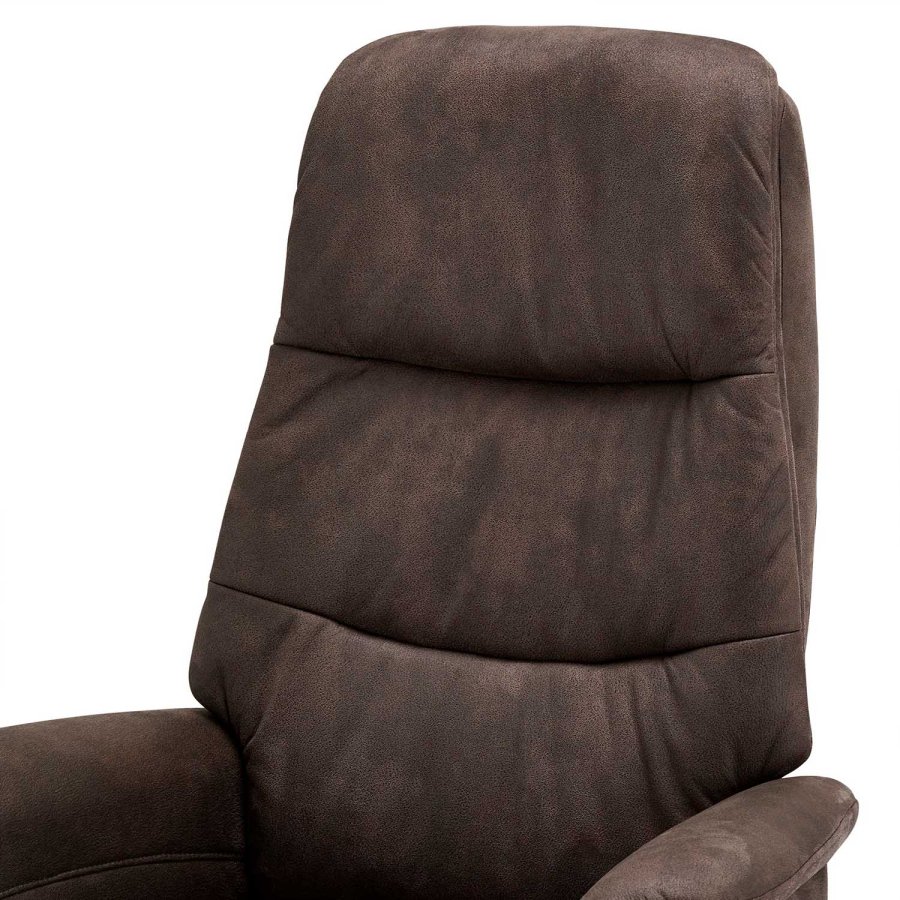 Delta recliner stol - brun-gr stof, m. armln