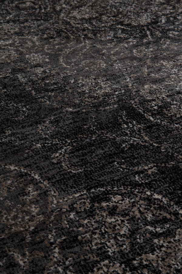 DUTCHBONE Robust gulvtppe, rektangulr - sort bomuld, polyester, viskose (170X240)