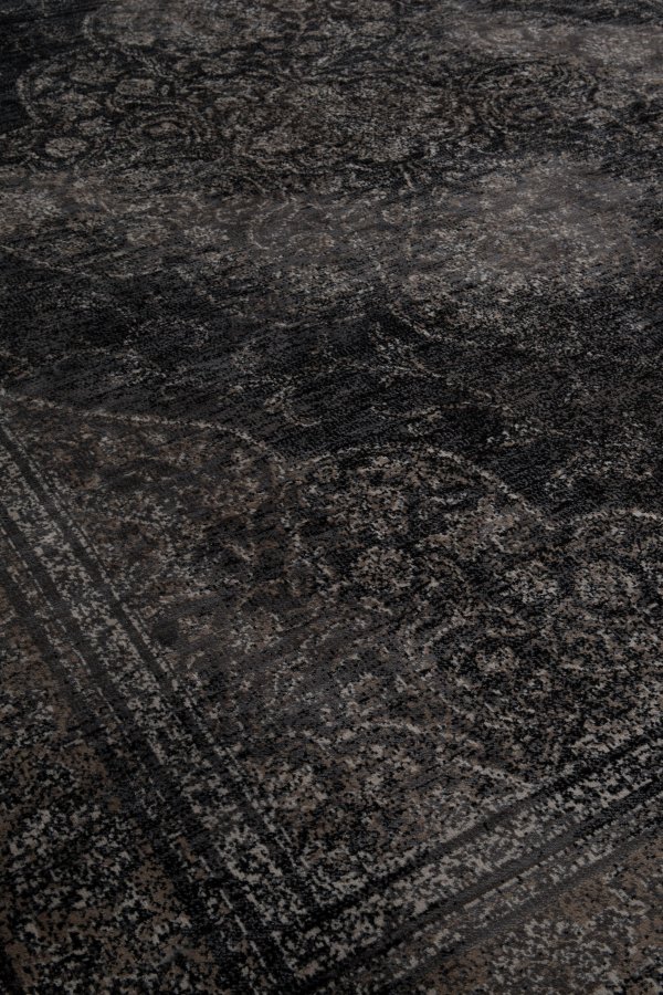 DUTCHBONE Robust gulvtppe, rektangulr - sort bomuld, polyester, viskose (200X300)