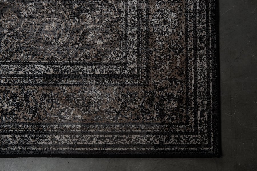 DUTCHBONE Robust gulvtppe, rektangulr - sort bomuld, polyester, viskose (200X300)