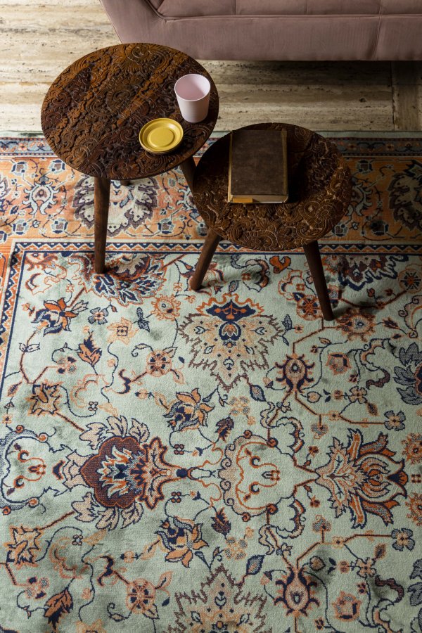 DUTCHBONE Bud gulvppe, rektangulr - grn bomuld, polyester, viskose (200X300)