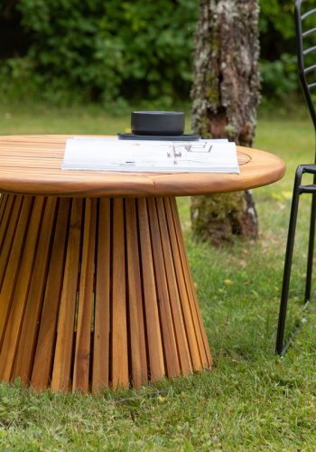 VENTURE DESIGN Lumpur udendrs loungebord, rund - natur akacietr (70)