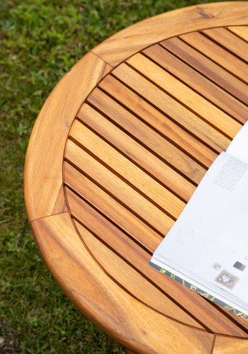 VENTURE DESIGN Lumpur udendrs loungebord, rund - natur akacietr (70)