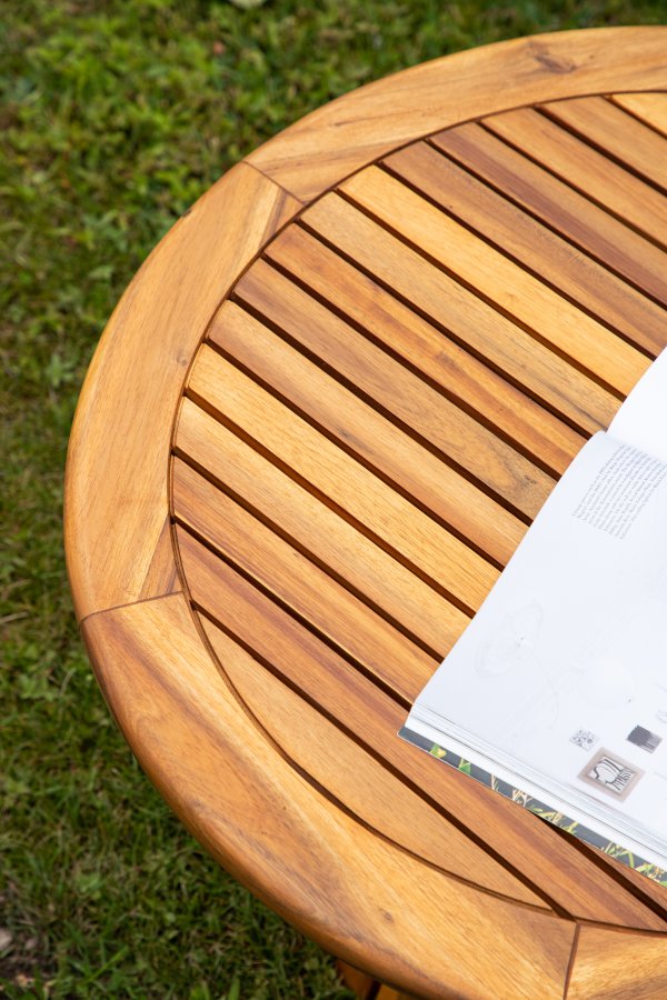 VENTURE DESIGN Lumpur udendrs loungebord, rund - natur akacietr (70)