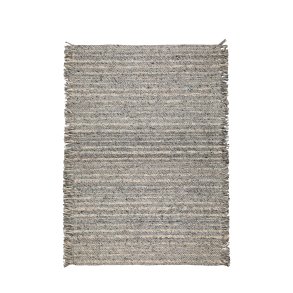 ZUIVER Frills gulvtppe, m. frynser - gr bl uld (170x240)