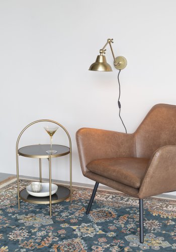 WHITE LABEL LIVING Raz gulvtppe, rektangulr - camel og multifarvet viskose (160x230)