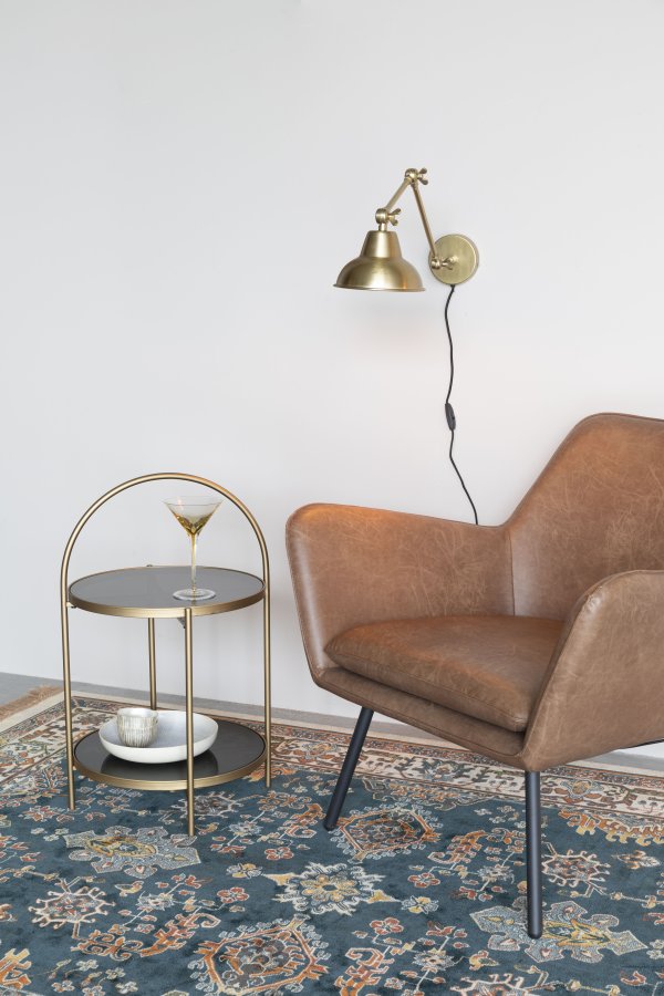 WHITE LABEL LIVING Raz gulvtppe, rektangulr - camel og multifarvet viskose (200x300)