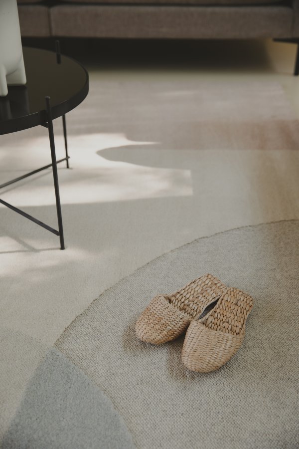 ZUIVER Dream gulvtppe, m. mnster - natur og lyserd uld (200x300)