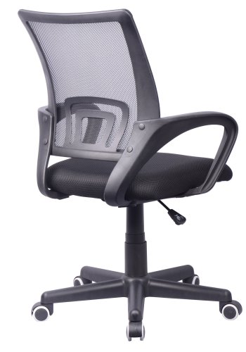 Tinos kontorstol, m. armln - sort nylon fleece