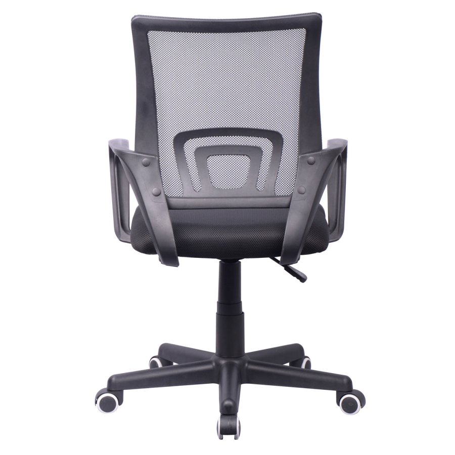 Tinos kontorstol, m. armln - sort nylon fleece