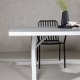 VENTURE DESIGN Garcia havebord, rektangulr - lysegr aintwood og hvid aluminium (100x200)
