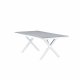 VENTURE DESIGN Garcia havebord, rektangulr - lysegr aintwood og hvid aluminium (100x200)