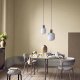 BROSTE COPENHAGEN Lolly loftlampe - hvid opal glas og sand aluminium