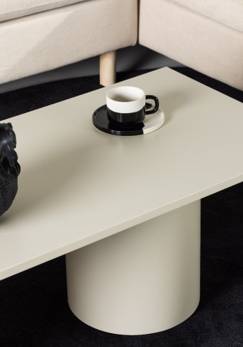 VENTURE DESIGN Sandvika sofabord, rektangulr - blank beige MDF (120x50)