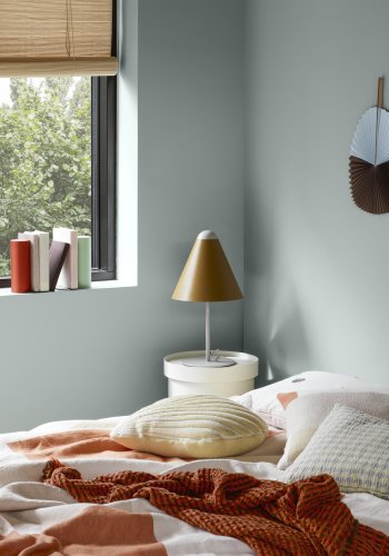 BROSTE COPENHAGEN Gine lampeskrm S - golden brun stl