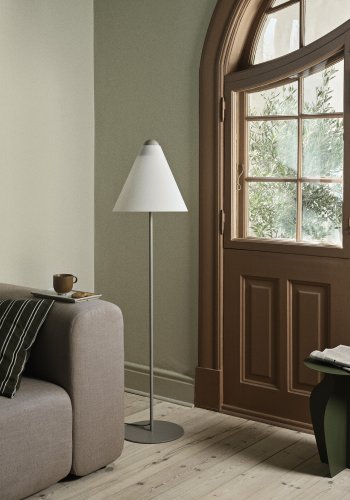 BROSTE COPENHAGEN Gine lampeskrm L - pale banana gul stl