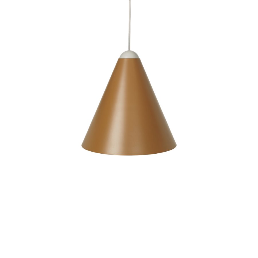 BROSTE COPENHAGEN Gine lampeskrm L - golden brun stl