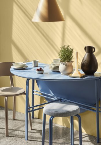 BROSTE COPENHAGEN Gine lampeskrm L - golden brun stl