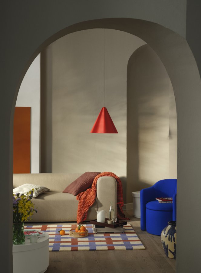 BROSTE COPENHAGEN Skirt loftlampe - pumpkin orange stl