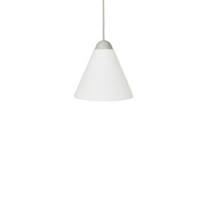 BROSTE COPENHAGEN Gine loftlampe S - hvid opal glas og lysegr stl