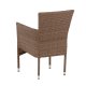 VENTURE DESIGN Malina havestol, m. armln og stofhynde - natur polyrattan og beige aluminium