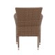 VENTURE DESIGN Malina havestol, m. armln og stofhynde - natur polyrattan og beige aluminium