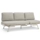 Santorini sofa, m. puder - sand stof og sand aluminium