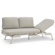 Santorini sofa, m. puder - sand stof og sand aluminium