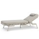 Santorini sofa, m. puder - sand stof og sand aluminium