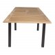 VENTURE DESIGN havest, m. Panama bord, m. udtrk og 4 Lindos stole - natur teak/sort alu/sort reb