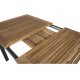 VENTURE DESIGN havest, m. Panama bord, m. udtrk og 4 Anna stole - natur teak/sort alu 