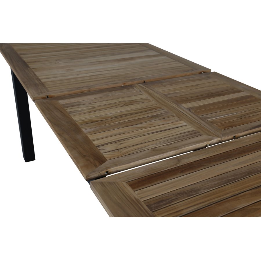 VENTURE DESIGN Panama - Table - 224/324*100 - svart Alu/Teak