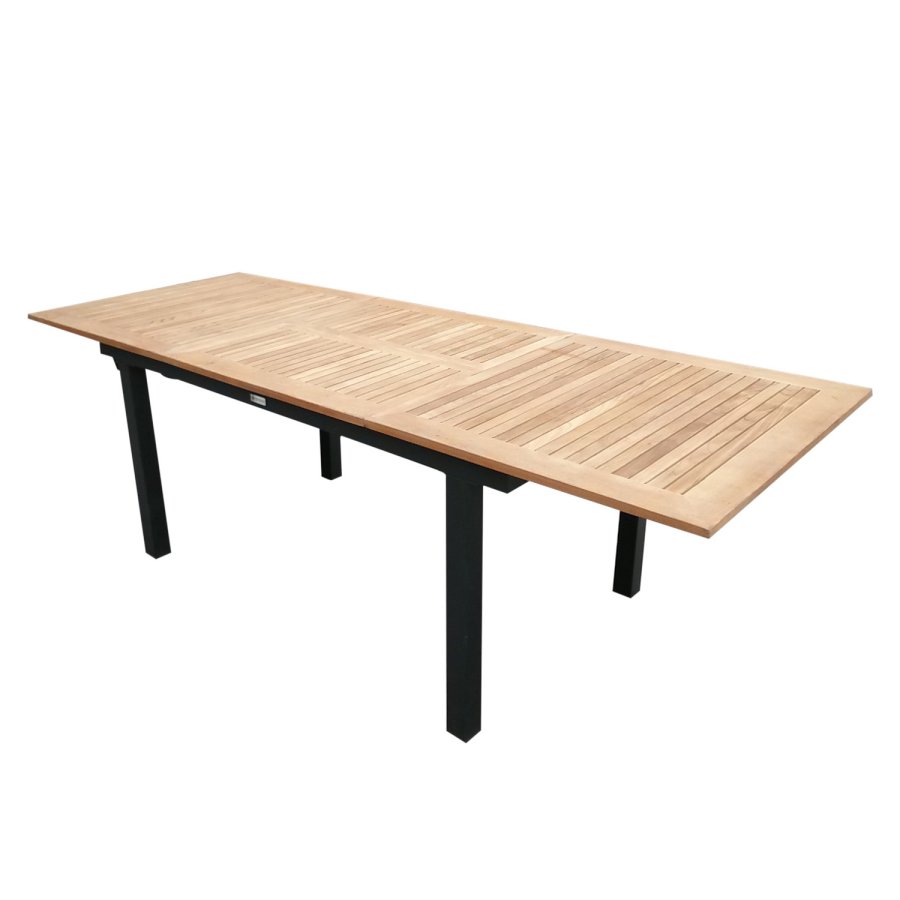 VENTURE DESIGN Panama - Table - 224/324*100 - svart Alu/Teak
