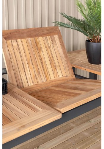 VENTURE DESIGN Panama - Table - 224/324*100 - svart Alu/Teak