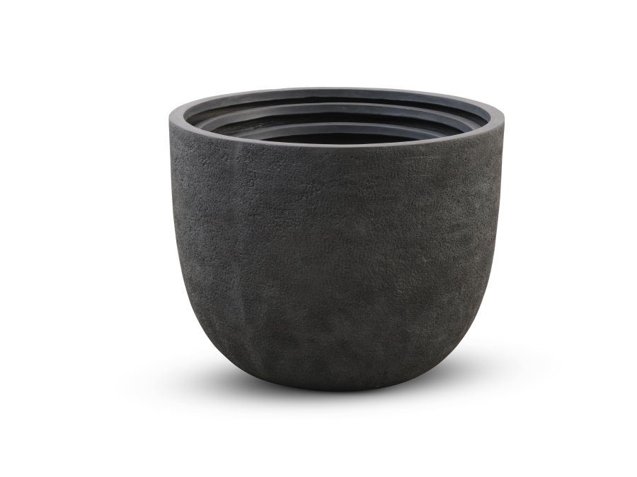Kaktus udendrs potte, rund - antracitgr fibercement (80/90/100) (st med 3)
