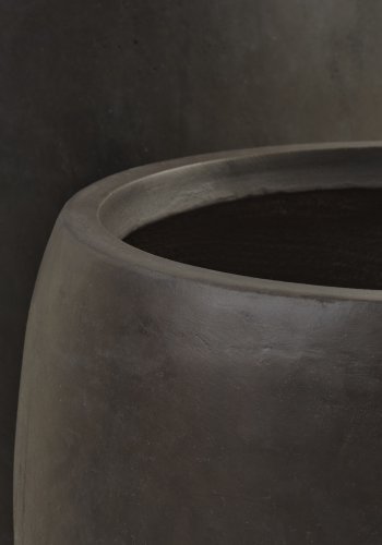 Dahlia udendrs potte, rund - brun fibercement (46/67) (st med 2)