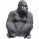 KARE DESIGN Monkey Gorilla Side skulptur - sort/gr polyresin (H 38,5)