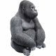 KARE DESIGN Monkey Gorilla Side skulptur - sort/gr polyresin (H 38,5)