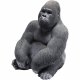 KARE DESIGN Monkey Gorilla Side skulptur - sort/gr polyresin (H 38,5)