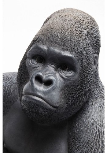 KARE DESIGN Monkey Gorilla Side skulptur - sort/gr polyresin (H 38,5)