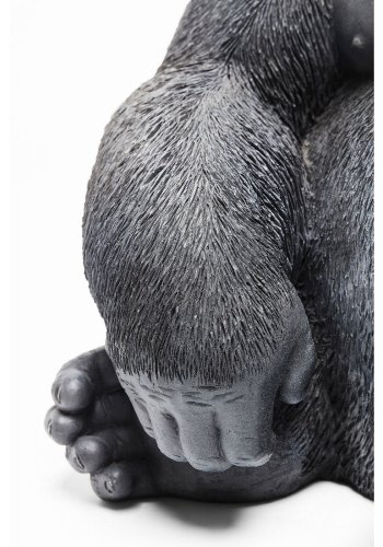 KARE DESIGN Monkey Gorilla Side skulptur - sort/gr polyresin (H 38,5)