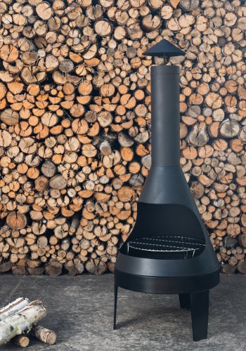 VENTURE DESIGN Marongo havepejs/grill, rund - sort stl